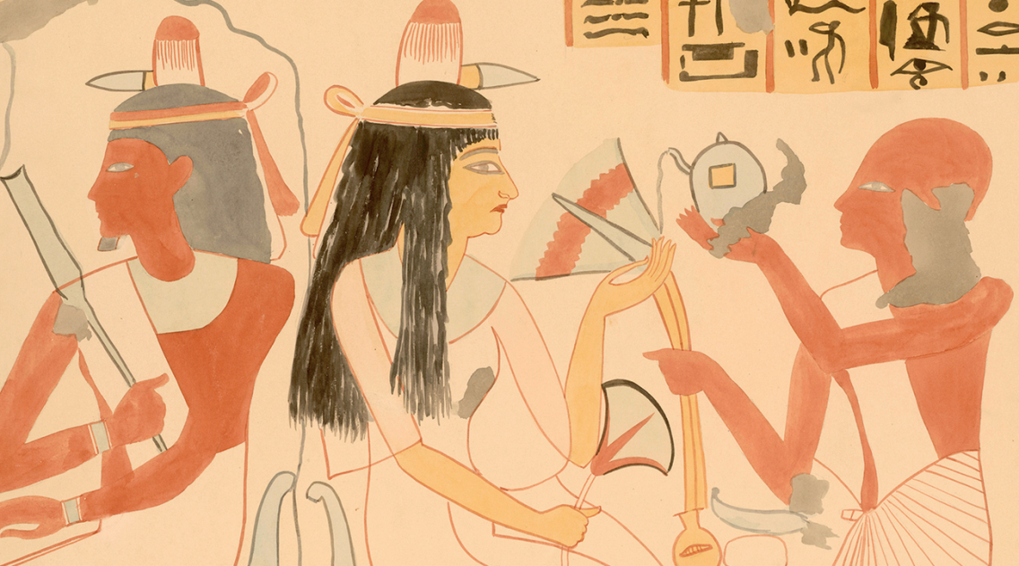 100-year old Egyptian watercolor paintings on view at Penn